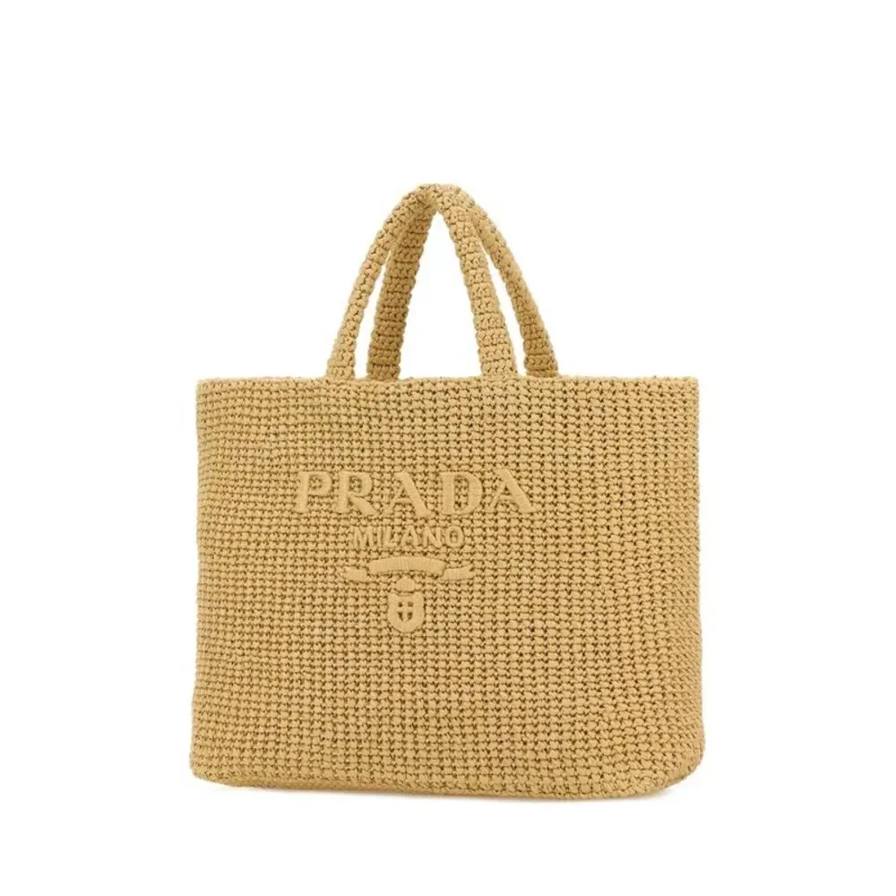 Prada woven raffia